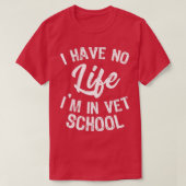 獣医学校のおもしろい獣医学生で Tシャツ (デザイン正面)