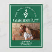獣医学校の写真卒業パーティー インビテーションポストカード (正面)