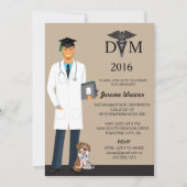獣医学校卒業招待状 | 男性 招待状 (正面)