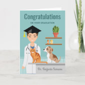 獣医学校院獣医おめでとうございますDVM カード (正面)