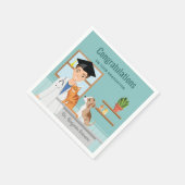 獣医学校院獣医おめでとうございますDVM スタンダードカクテルナプキン (角)