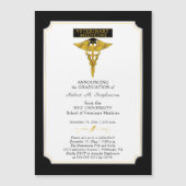 獣医学獣医院卒業 マグネット招待状 (正面)