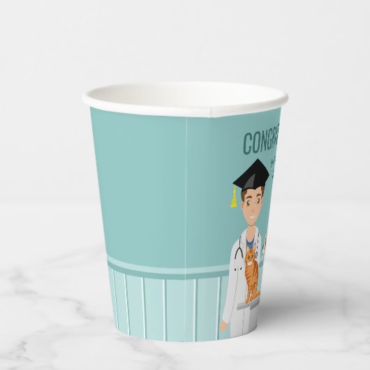 獣医学生DVM獣医の獣医の卒業式 紙コップ (右)