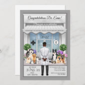 獣医学男子卒業招待状 招待状 (正面/裏面)