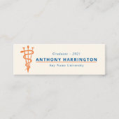 獣医学記号の卒業生 スキニー名刺 (正面)