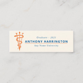 獣医学記号の卒業生 スキニー名刺