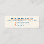 獣医学記号の卒業生 スキニー名刺 (裏面)