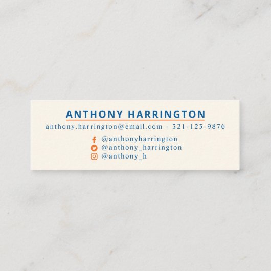 獣医学記号の卒業生 スキニー名刺 (裏面)