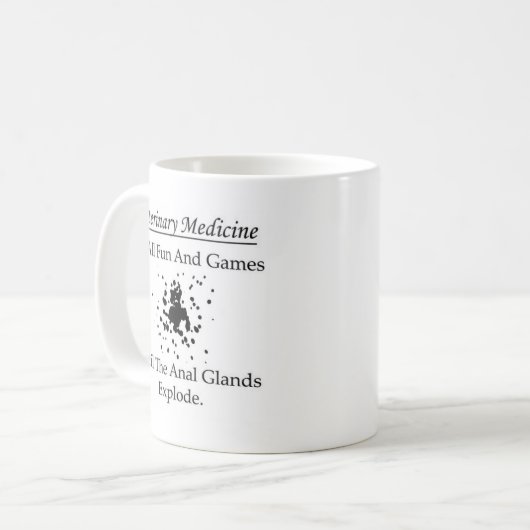 獣医学-それはすべてのおもしろいそしてゲームまでのです コーヒーマグカップ (正面左)