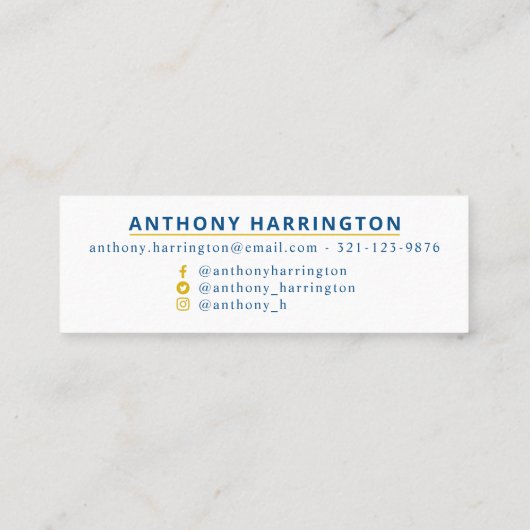 獣医学 スキニー名刺 (裏面)