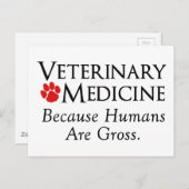 獣医学。....人間はグロスだから ポストカード (正面/裏面)