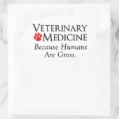 獣医学。....人間はグロスだから 楕円形シール (バッグ)