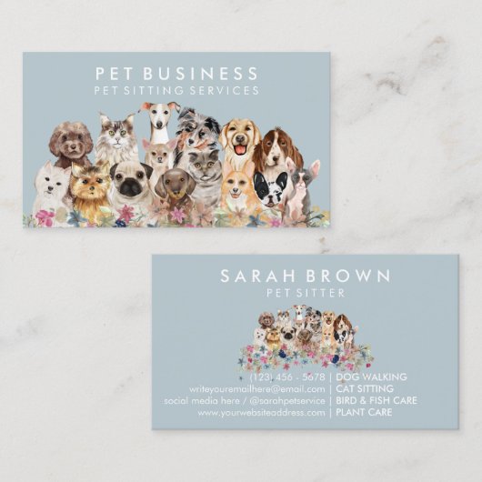 獣医学 名刺 (正面/裏面)