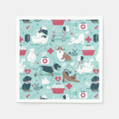 獣医学、犬と猫の友人 スタンダードカクテルナプキン (正面)