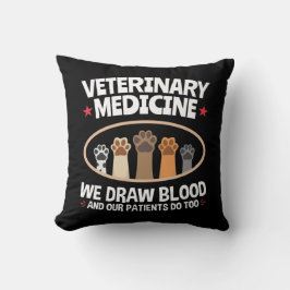獣医学We Draw Blood おもしろい Vet Tech クッション
