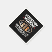 獣医学We Draw Blood おもしろい Vet Tech スタンダードカクテルナプキン (角)