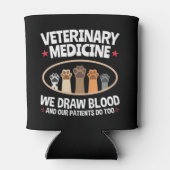 獣医学We Draw Blood おもしろい Vet Tech 缶クーラー (裏面)