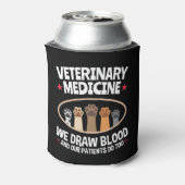 獣医学We Draw Blood おもしろい Vet Tech 缶クーラー (缶裏面)