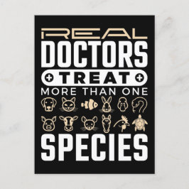 獣医実在が一つ以上の種を治療する ポストカード