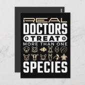 獣医実在が一つ以上の種を治療する ポストカード (正面/裏面)