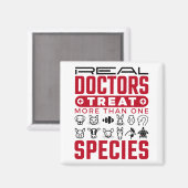 獣医実在が一つ以上の種を治療する マグネット (正面/裏面)