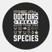 獣医実在が一つ以上の種を治療する ラウンドシール (正面)