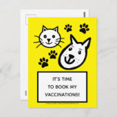 獣医小動物ワクチン催促はがき ポストカード (正面/裏面)