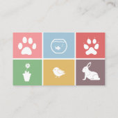 獣医師又はペット向けサービス(色正方形) 名刺 (裏面)