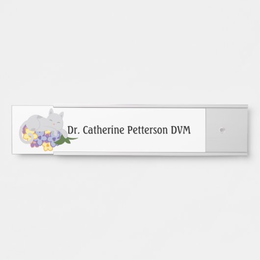 獣医師向けの花壇の猫 サインプレート (正面)