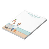 獣医師女性獣医ペット ノートパッド (回転)