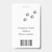 獣医師 グルーマー ペット 犬 猫 ビジネス バッジ (裏面)