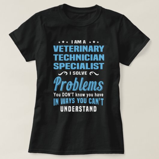 獣医技術者の専門家 Tシャツ (デザイン正面)