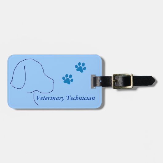 獣医技術者の足跡/ラブラドール ラゲッジタグ (正面横)