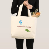 獣医技術者-海の中へ ラージトートバッグ (正面(商品))