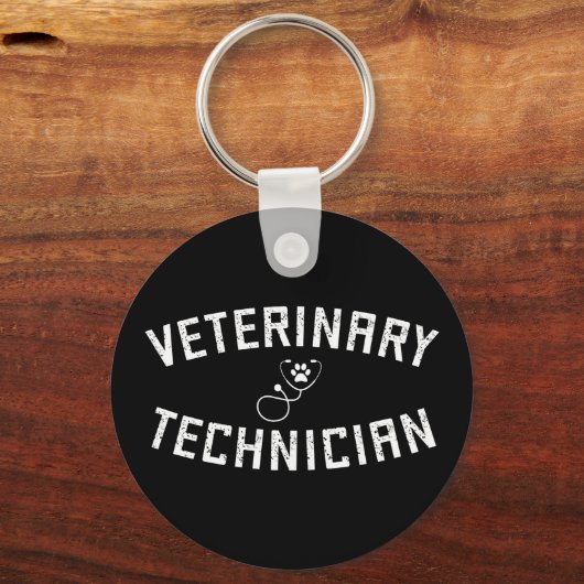 獣医技術者 | Vet Tech Paw聴診器 キーホルダー (正面)