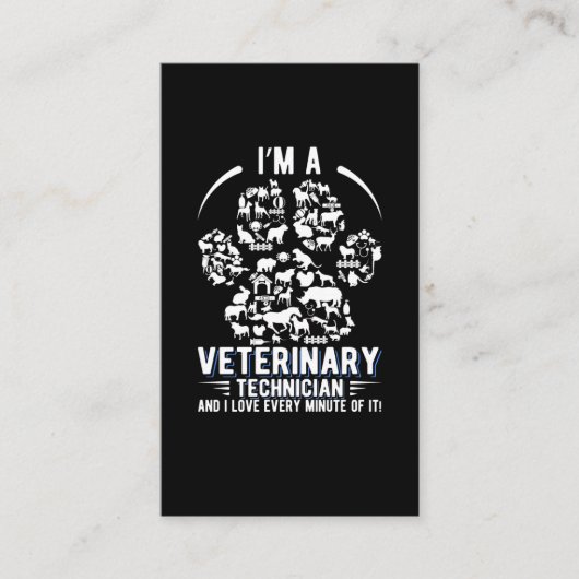 獣医技術賞獣医技術者 名刺 (正面)