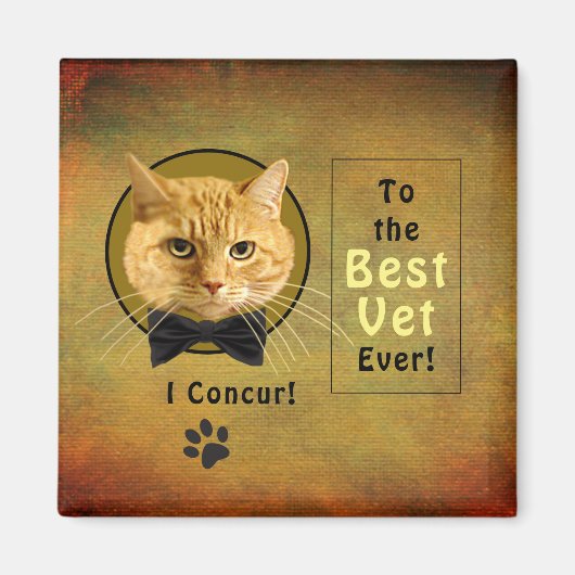 獣医最高のに行け！カスタマイズ可能な磁石 マグネット (正面)