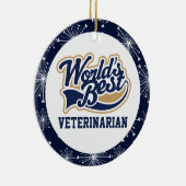 獣医最高の向け世界獣医ギフト セラミックオーナメント (右)