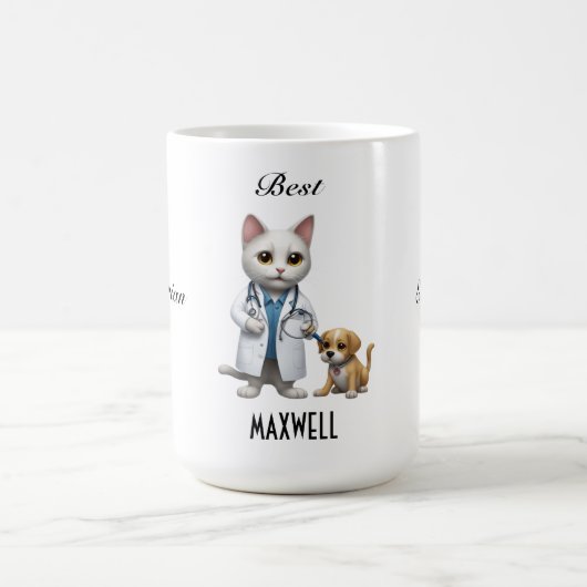 獣医最高の歴Mug コーヒーマグカップ (中央)