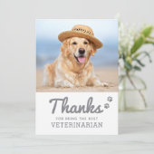 獣医最高の獣医のポート印刷ペットの写真 サンキューカード (スタンド正面)