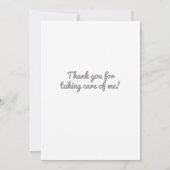 獣医最高の獣医のポート印刷ペットの写真 サンキューカード (裏面)