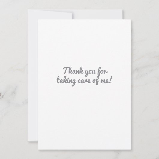 獣医最高の獣医のポート印刷ペットの写真 サンキューカード (裏面)