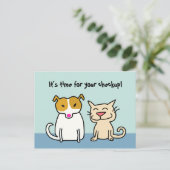 獣医検診用リマインダーはがき ポストカード (スタンド正面)