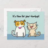 獣医検診用リマインダーはがき ポストカード (正面/裏面)