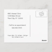 獣医検診用リマインダーはがき ポストカード (裏面)