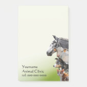 獣医混合された動物 ポストイット (正面)