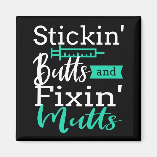 獣医獣医師獣医おもしろい師 マグネット (正面)