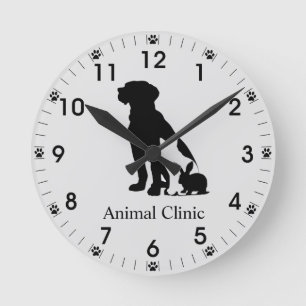 獣医獣医獣医動物ペットストアクリニックトリマーR ラウンド壁時計