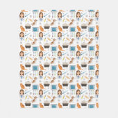 獣医獣医Vet医師Medical DMVパターン フリースブランケット (正面)