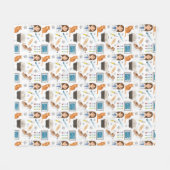 獣医獣医Vet医師Medical DMVパターン フリースブランケット (正面(横))